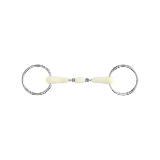 HAPPY MOUTH BIT Durable Double Jointed With Roller Loose Ring for Horse, Sizes