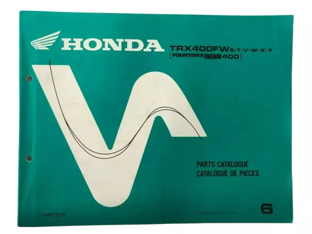 Honda Ersatzteilkatalog TRX400FW/S/T/V/W/X/Y FOURTRAX FOREMAN 400 - 1999 -
