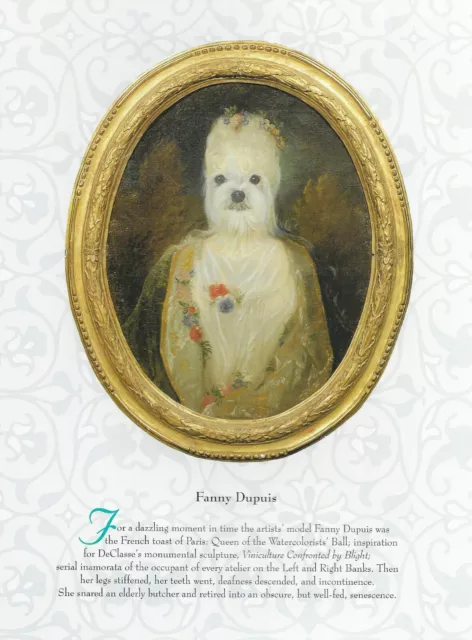 Maltese "Fanny" - CUSTOM MATTED - Vintage Dog Art Print - Poncelet