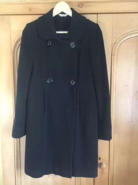 Tammy Girl Black Wool Blend Coat In Black