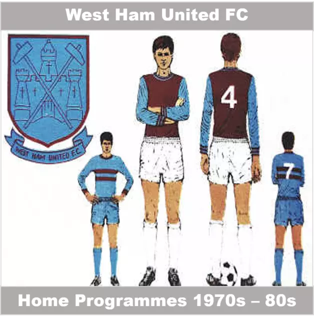 Programme West Ham United Football Upton Park Programmes Various 1970s - 1980s