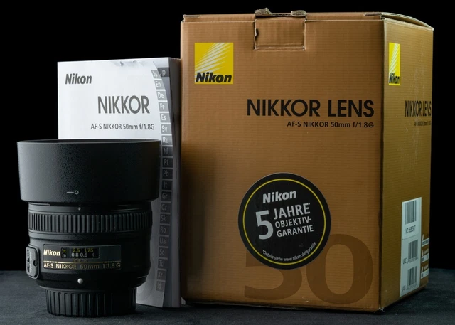 NIKON AF-S NIKKOR 50mm f/1.8G OBIETTIVO PARI AL NUOVO-NO RESERVE!