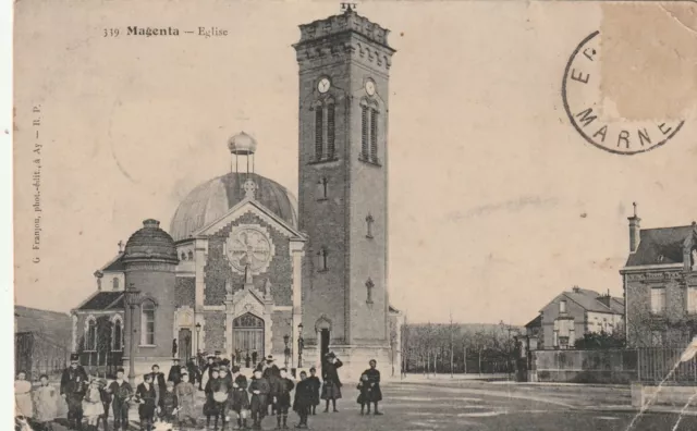 CPA 51 MAGENTA L'Eglise