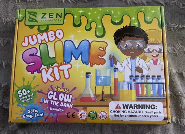Kid's Ultimate Glow in The Dark Glitter Jumbo Slime Kit (Brand New Sealed)