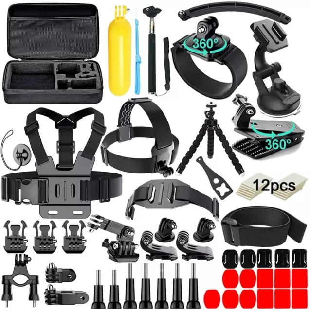 61 in 1 Action Camera Accessories Kit for GoPro Hero 10 9 8 7 6 5 4 Hero Session