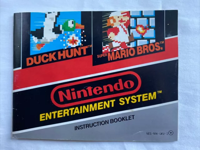 Super Mario Bros / Duck Hunt Nintendo NES Instruction Manual Booklet ONLY