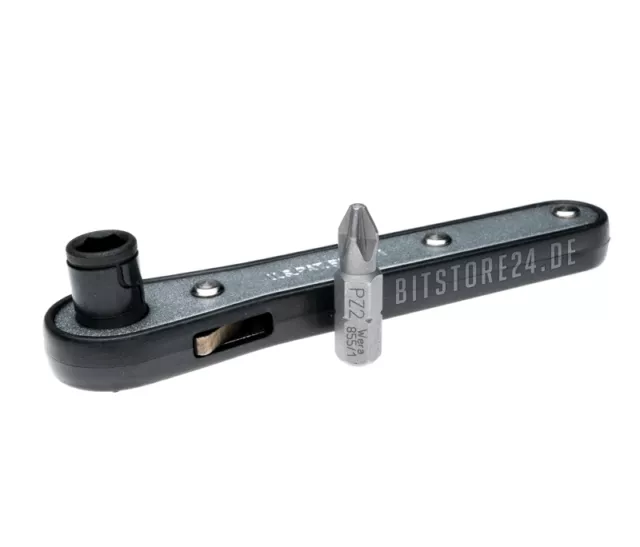 Projahn 1/4" Mini Bit Ratsche umschaltbar Knarre kompakt Bithalter - 10cm lang