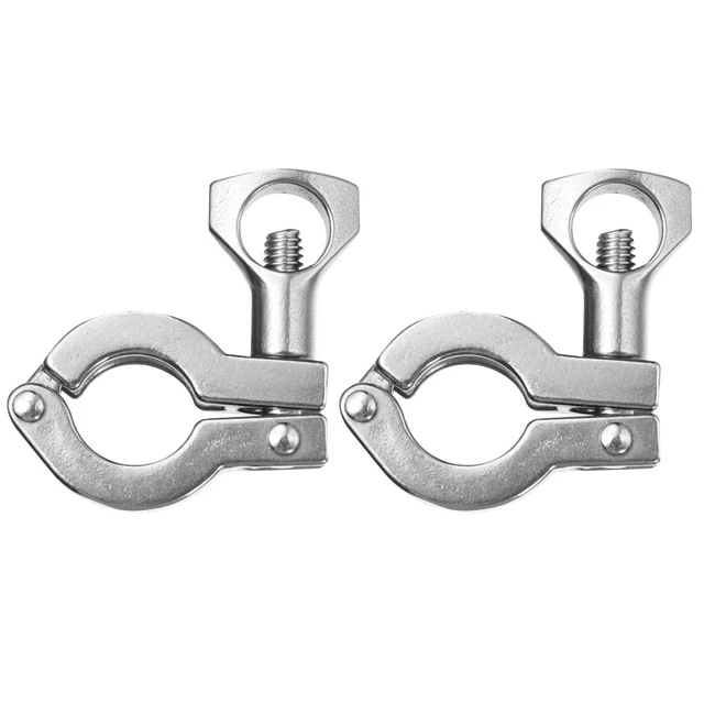 2 pièces Tri Clamp en acier inoxydable pince à broche unique Accessoires pour