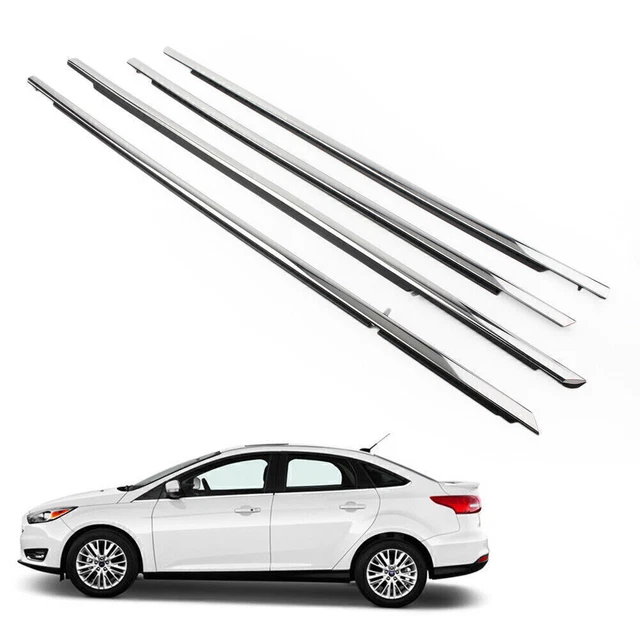4x Guarnizioni Finestra Barra Impermeabilizzazione per Ford Focus 2015-2018 2016 17 Cromo