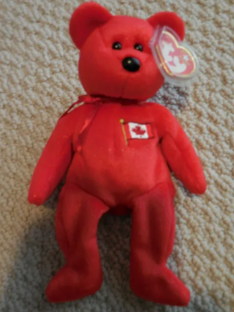 Ty Pierre Canadian teddy bear Beanie  Baby MWMT