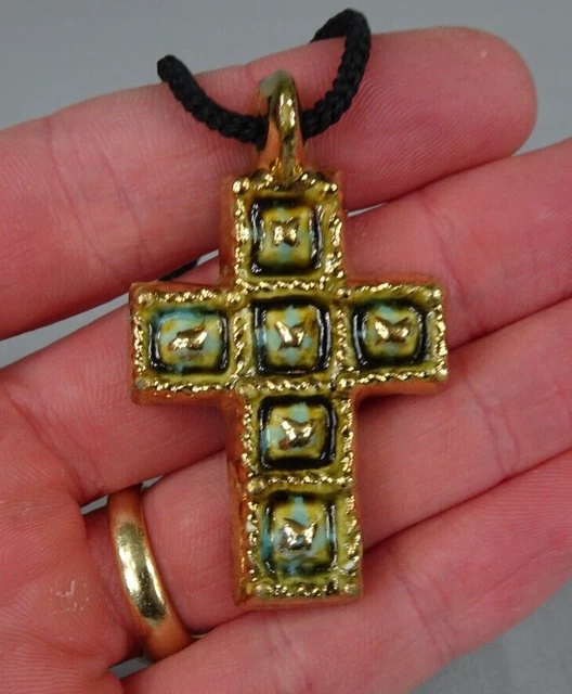 Vintage Pendentif Email Emaux d'Art Signé Maryline Limoges