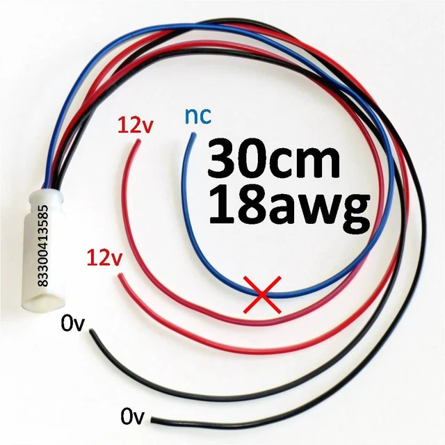 BMW Accessory Plug Cable 30cm/18awg/4f - GS F750 F800 F850 K1300 K1600 Nav