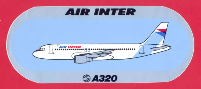 Air Inter Defunct French Airlines Sticker Airbus A320