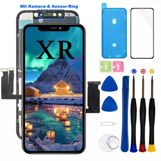 Komplett Display Für iPhone XR Retina HD Bildschirm LCD Touch Screen Vormontiert