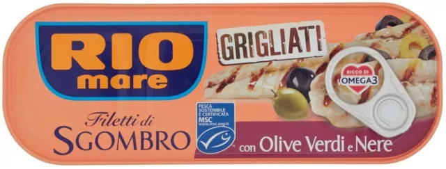 Rio Mare Filetti Di Sgombro Grigliati Con Olive Verdi E Nere 7 pez da 120g[840g]
