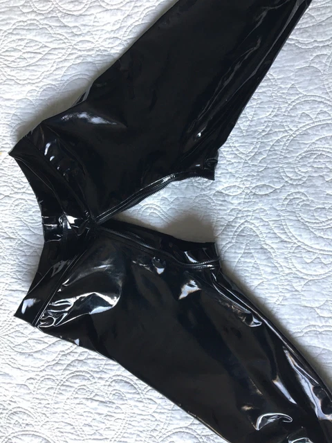 Pantalon noir pour homme en vinyle brillant 4