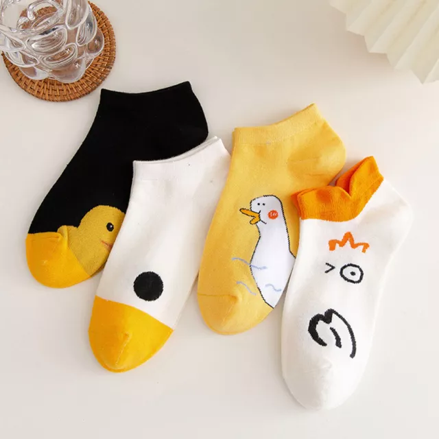 Women Japanese style Sock Slippers Cartoon Duck Socks Shallow Mouth Hosiery