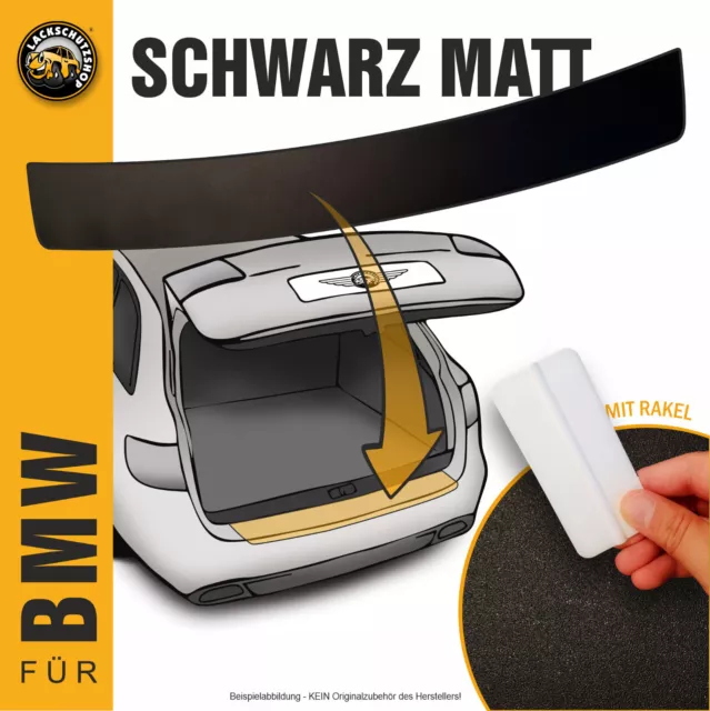 Lackschutzfolie für BMW 1er Einer F20 F21 - Ladekantenschutz-Folie SCHWARZ MATT