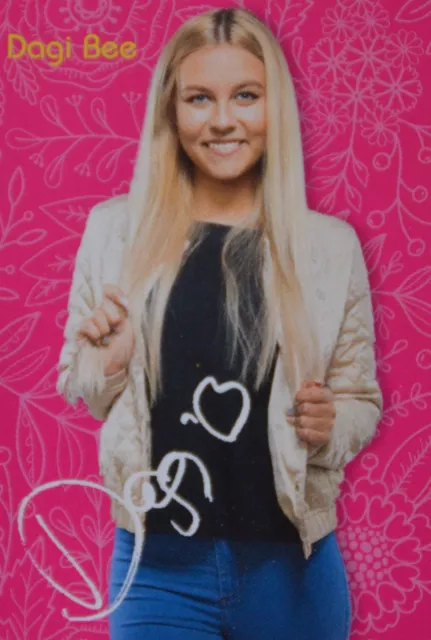 DAGI BEE - Autogrammkarte - Autogramm Fan Sammlung Clippings NEU