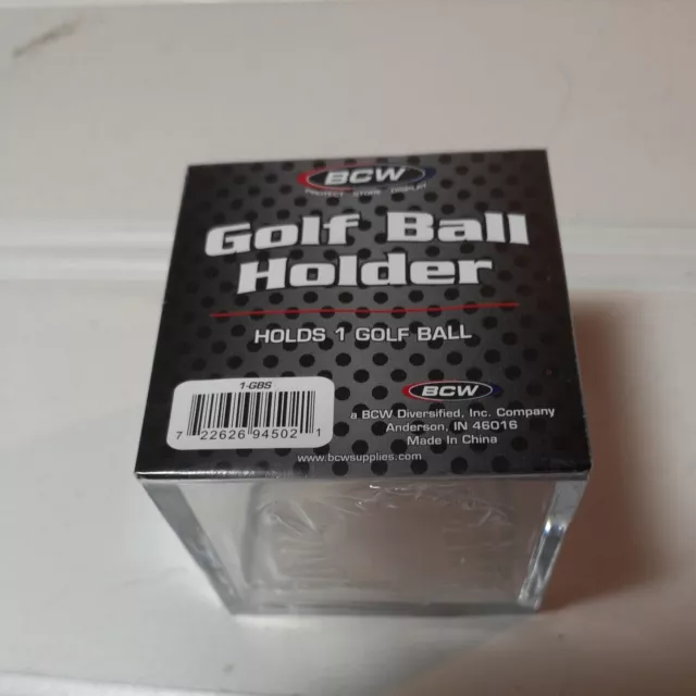 BCW 1 (One) Single Golf Ball Square/Cube - Holder/Display Case!