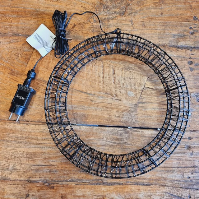 LED Lichtkranz SCHWARZ 36/56cm 800/1200 Micro LEDs DIMMBAR + TIMER Weihnachten 2