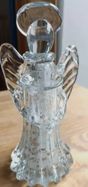 Genuine Amelia Art Glass Angel Candle Holder, Excellent Condition.