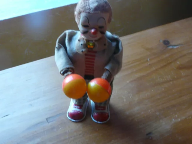 JOUET MÉCANIQUE ANCIEN en tôle Clown Japan EUR 30,00 - PicClick FR
