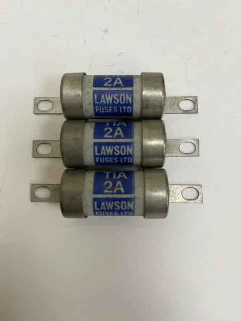 3 X LAWSON 2a HRC FUSES BS88 415V 80ka AC TIA2 (103)