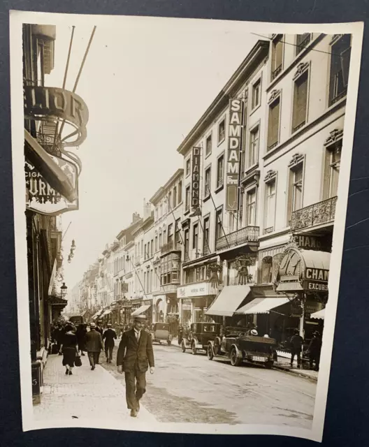 LIV16642  Photographie Photo d&#039;époque vintage Belgique Bruxelles rue neuve