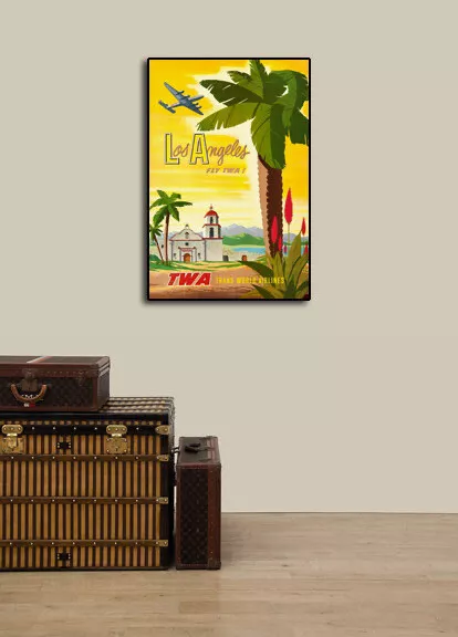 1950s Los Angeles TWA Vintage Style Travel Poster - 16x24 3