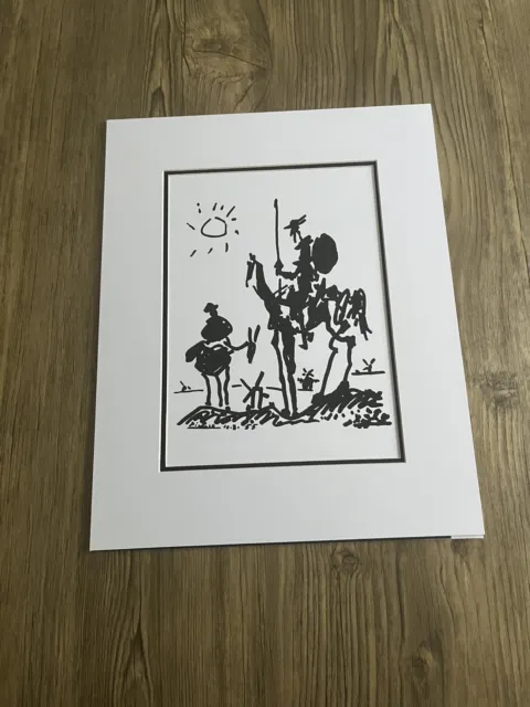 Pablo Picasso Cardboard-Framed Print Don Quixote Sketch 14x11 in. Art Print.