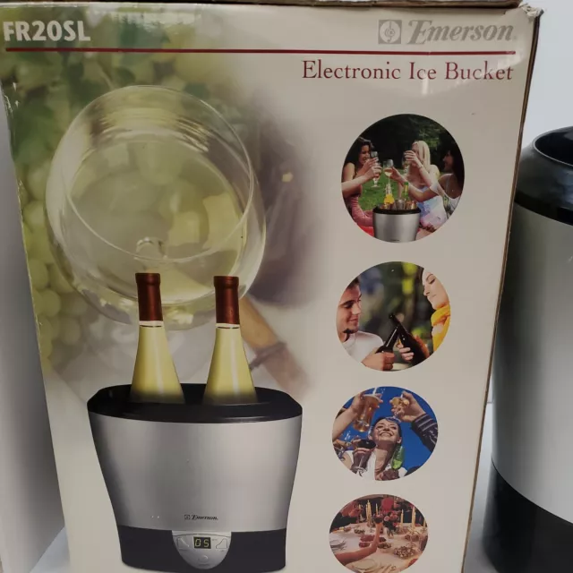 Emerson FR20SL Portable Poolside Electronic Ice Bucket Wine Bottle Soda Cooler