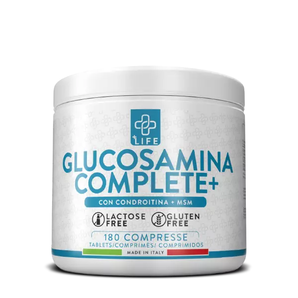 Glucosamina Complete+ PiuLife - Glucosamina Condroitina MSM con Vit C - 180 cpr