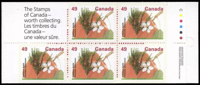 Canada Stamps Booklet of 5, Delicious Apple, #1364 BK156c MNH