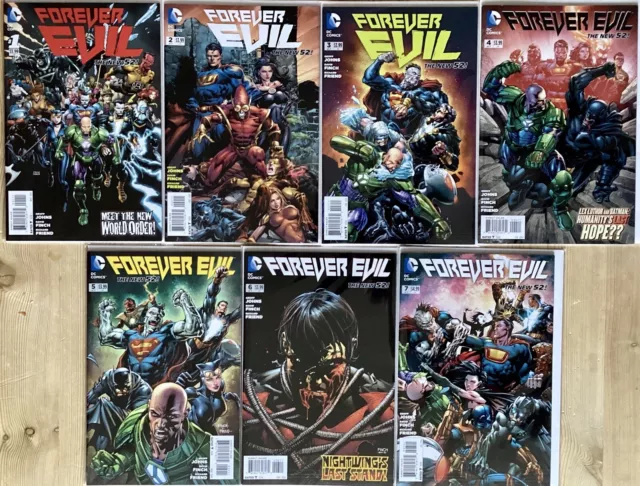 Forever Evil, Complete 7 Comic Set, # 1 2 3 4 5 6, 7, Dc, New 52, 2013/14, Vgc