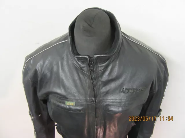 Vintage 90Er Leder Cafe Racer Motorradjacke Grösse L + Liner + Rüstung 2