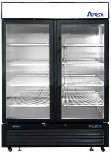 Atosa MCF8721ES 54" Two Glass Door Freezer Merchandiser, 43.8 cu. ft. Swing door