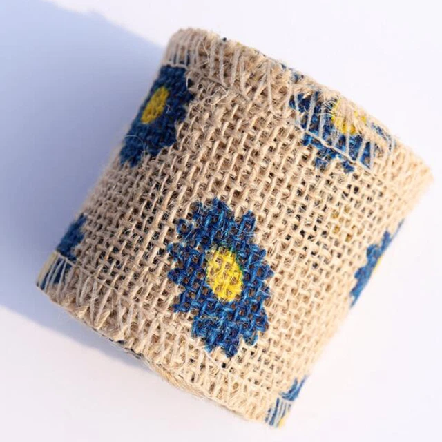 2x Jute Band Band für Handwerk Weihnachten Bogen Haar Zubehör Jute Band Rolle 2