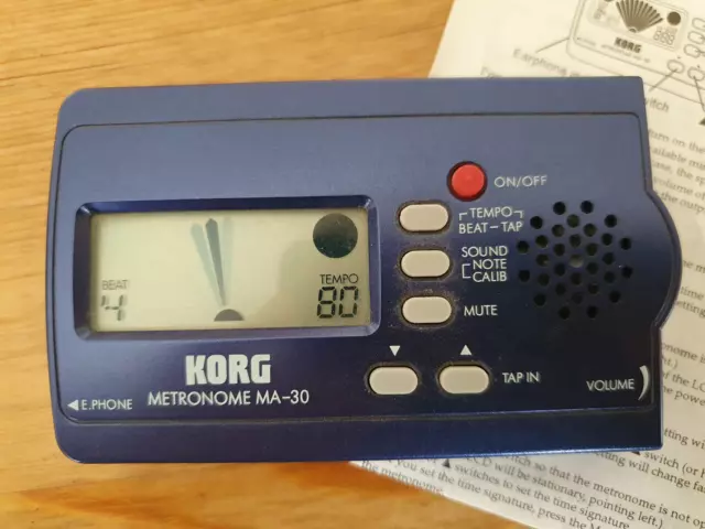 Korg MA-2 Digital Metronome With Instructions - Blue