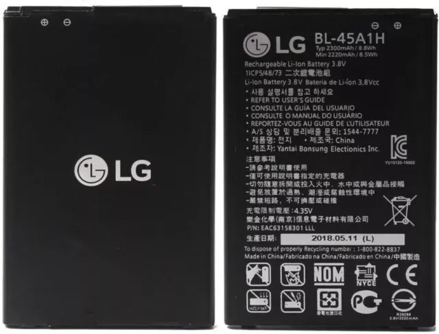 New OEM Original LG BL-45A1H K10 K425 K428 MS428 F670 2300mAh Battery