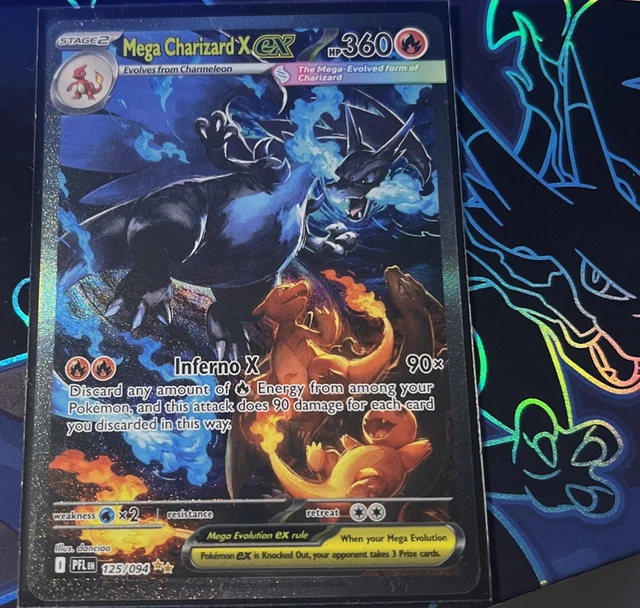125/094 MEGA CHARIZARD X ex English Phantasmal Flames Pokémon Free ...