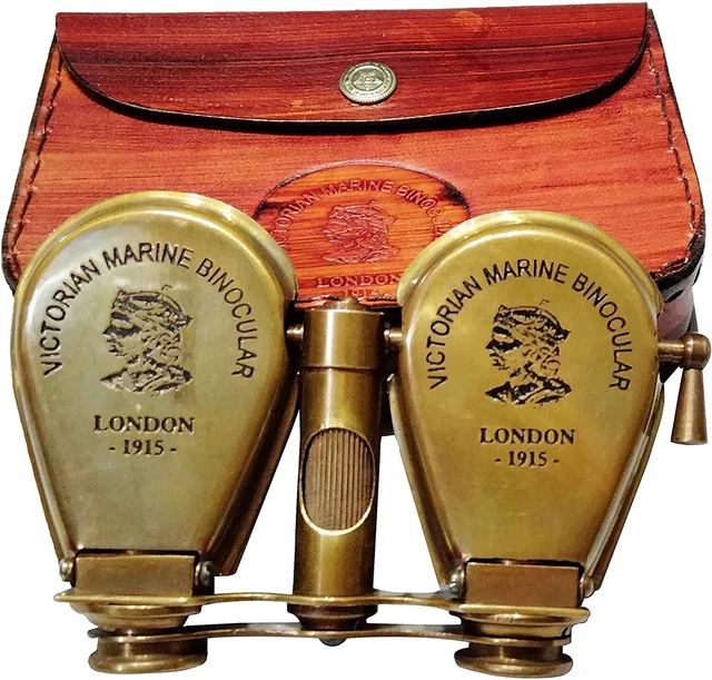 Nautical Binocular Folding Spyglass Brass Antique Vintage Telescope Working Gift