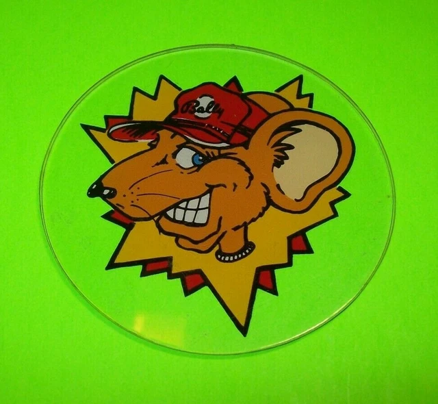Mousin Around Pinball Machine Plastic Drink Coaster Game Mouse In Red Hat