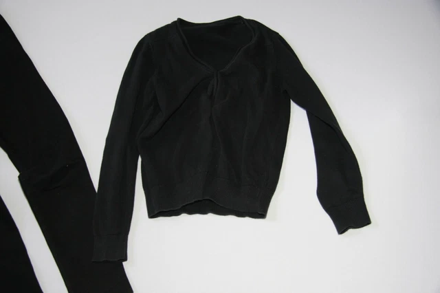 Bundle - M&S girls dark blue cardigan and GAP black jeans - Age 7 (2 items) 3
