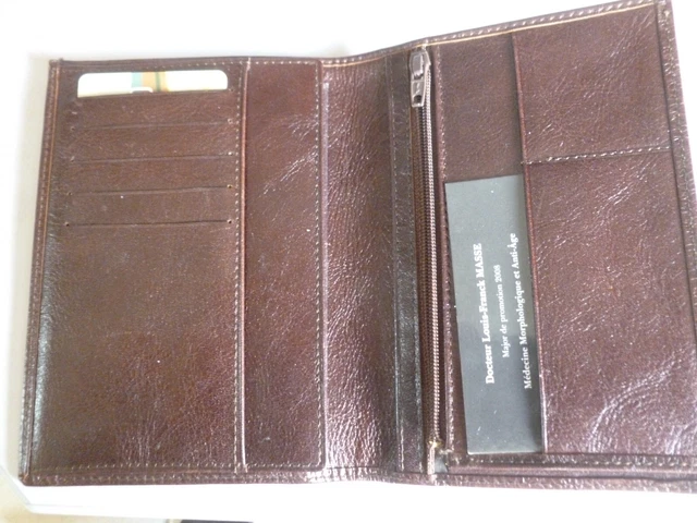Portefeuille + Porte-cartes CARVEN En Cuir Noir - Neuf Sans étiquette - Homme