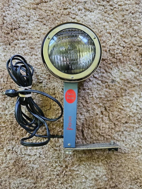 Lámpara vintage de luz de película Smith-Victor L9 haz sellado GE DWA funciona