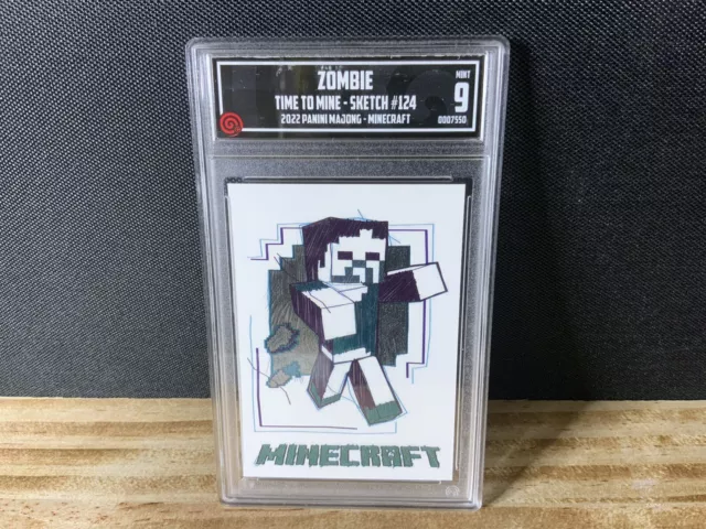 TCCG 9 Panini Minecraft Time To Mine Trading Card No. 124 Sketch Zombie NOT PSA