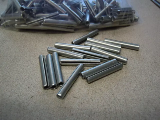 3/16" x 1-3/16" Mechanical Zinc Finish Steel Slotted Spring Pin 100 pieces