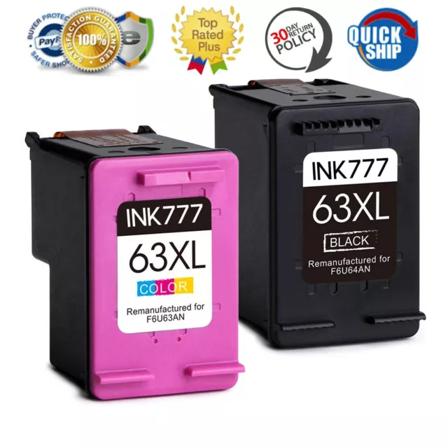 Black/Colour Ink for HP 63 63XL Deskjet 2130 2132 2134 3630 Officejet 3830 4650