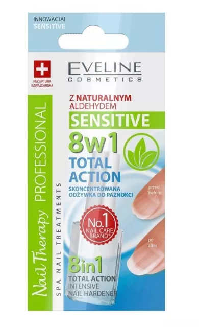 EVELINE NAIL THERAPY 8IN1 SENSITIVE Total Action Intensive Nail Hardner